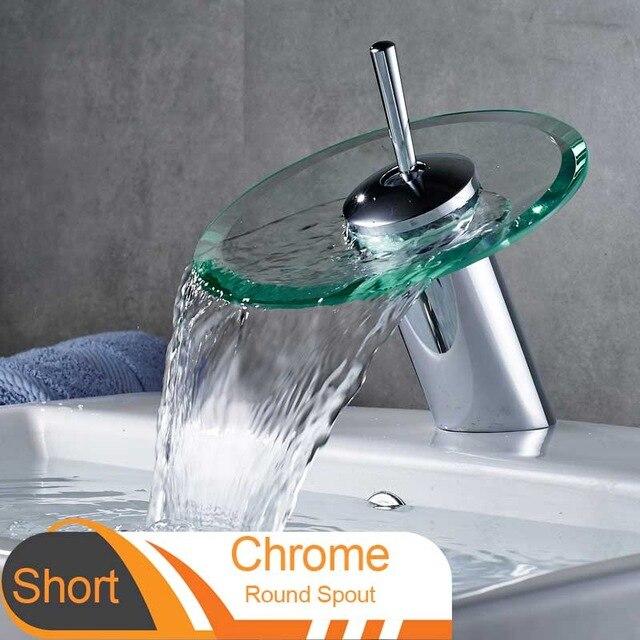Advanced modern glass waterfall Faucet FLUXURIE.COM Short Chrome A 