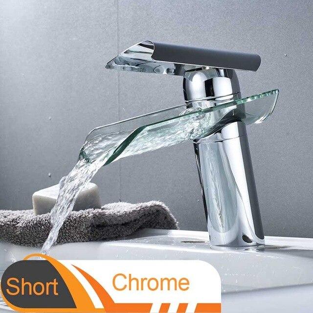Advanced modern glass waterfall Faucet FLUXURIE.COM Short Chrome B 