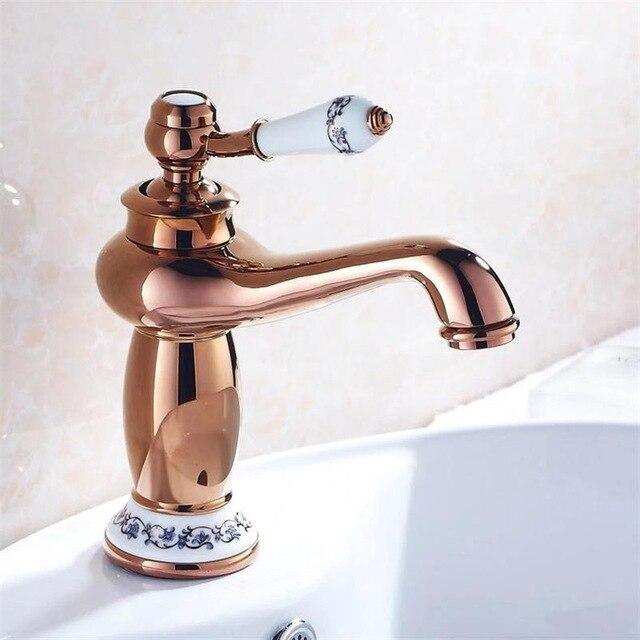 Antique Bronze & Ceramic Bathroom Faucet FLUXURIE.COM Burgundy 