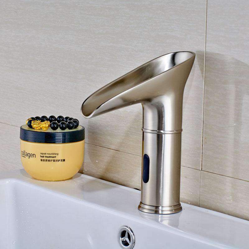 Automatic Sensor LED Waterfall Bathroom Sink Faucet Automatic Sensor LED Waterfall Bathroom Sink Faucet FLUXURIE.COM 