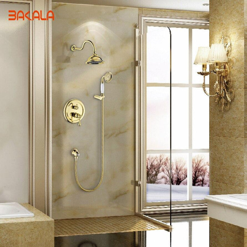Beautiful 8" Antique Style Shower system - GILIA Gilia FLUXURIE.COM 