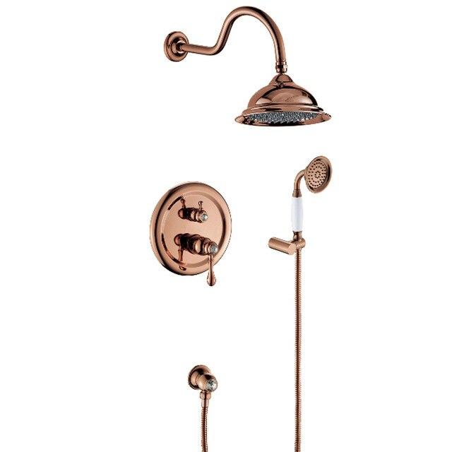 Beautiful 8" Antique Style Shower system - GILIA Gilia FLUXURIE.COM rose golden finished 