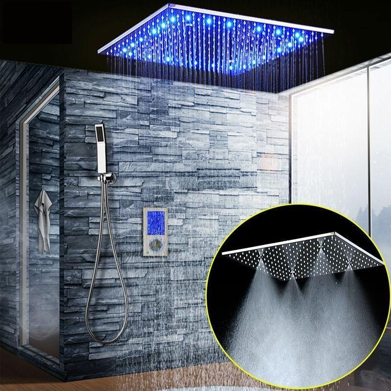 Rainfall / SPA Mist 20 Inch Shower Set System with Touch Panel and LED - Morena Rainfall / SPA Mist 20 Inch Shower Set System with Touch Panel and LED - Morena FLUXURIE.COM 