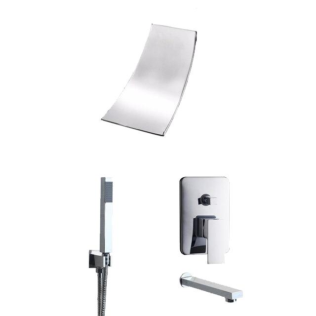 Waterfall Black or Chrome Wall Mounted Shower System - PIERA Piera FLUXURIE Chrome 