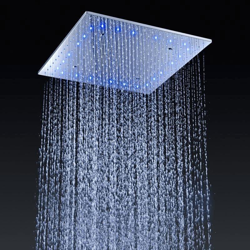 20 Inches LED Rain Spray Stainless Steel Shower Head System - DELIA Delia fluxurie.com 