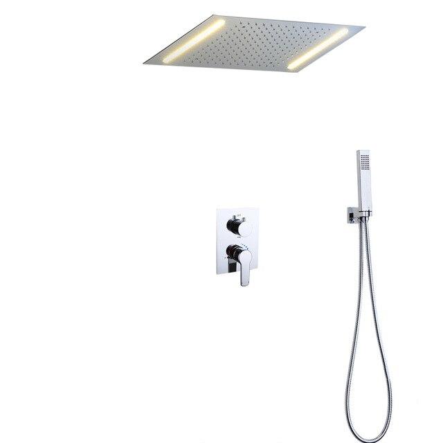 20" X 14" RAINFALL SHOWER SYSTEM, SMART THERMOSTAT, LED, MASSAGE BODY JETS - GRACIE FLUXURIE.COM A Hot And Cold Style 
