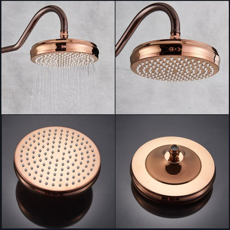 8 Inch Oil Rubbed Bronze "Rainfall" Shower Set with Swivel Spout - HELENA Helena FLUXURIE.COM 