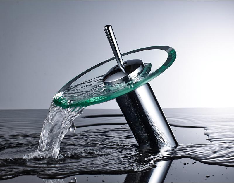 Advanced modern glass waterfall Faucet FLUXURIE.COM 