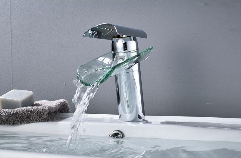 Advanced modern glass waterfall Faucet FLUXURIE.COM 