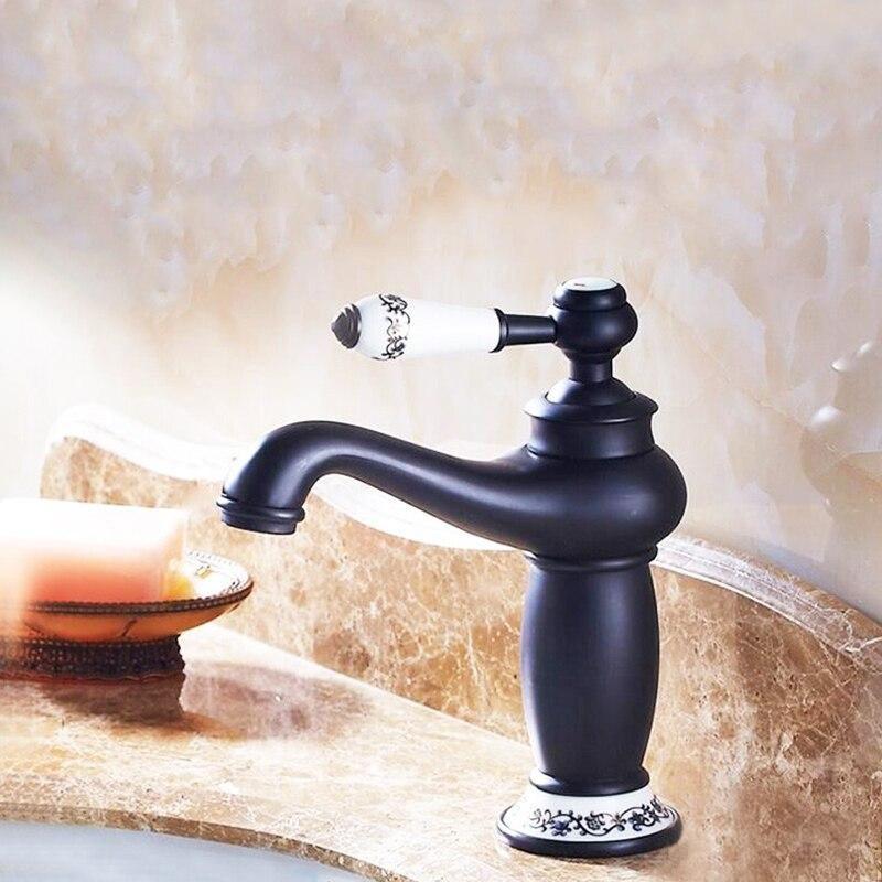 Antique Bronze & Ceramic Bathroom Faucet FLUXURIE.COM 