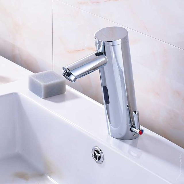 Automatic Inflrared Sensor Faucet with Sink Mixer & Hot Cold Mixer / Polished Chrome FLUXURIE.COM Sense Faucet A CHINA 