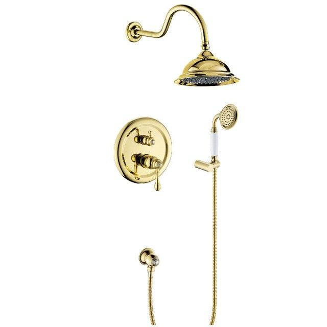 Beautiful 8" Antique Style Shower system - GILIA Gilia FLUXURIE.COM golden finished 