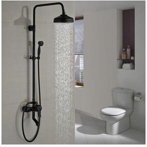 Classic Black Shower Set System 8 inch in Oilrubbed Bronze - AMINA Amina FLUXURIE.COM Shower Faucet A 