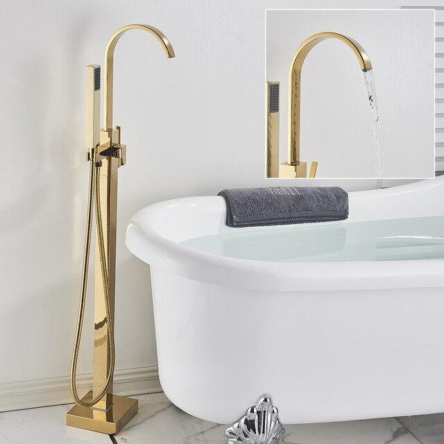 Copy of Freestanding Gold Modern Tub Faucet- ILIAS Ilias FLUXURIE.COM Model 3 