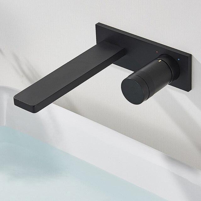 High Quality Bathroom Faucet "Vanity" Blackened / Wall-Mounted FLUXURIE.COM matte black 