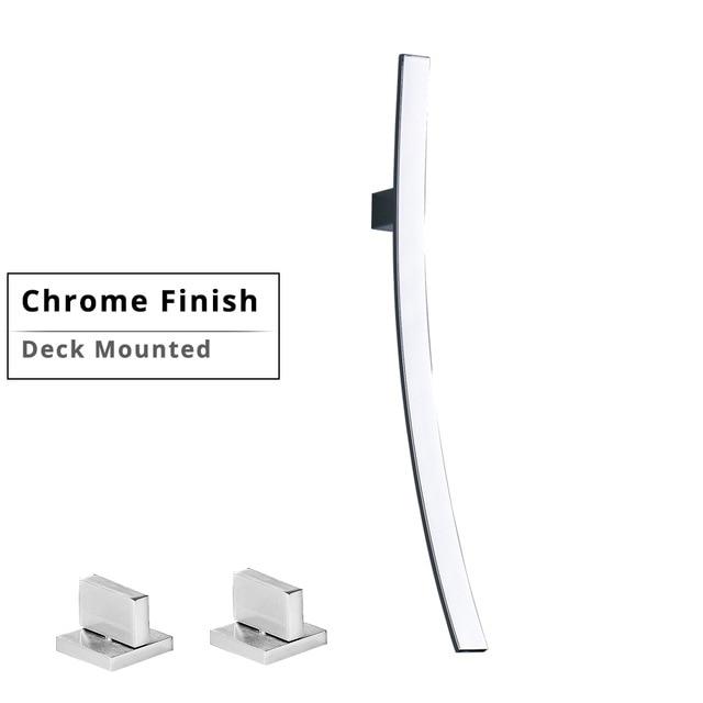 Modern Designer 27.5 inch Wall Mount Waterfall Faucet FLUXURIE.COM Deck Mounted Chrome China 