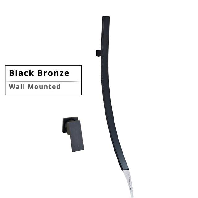 Modern Designer 27.5 inch Wall Mount Waterfall Faucet FLUXURIE.COM Wall Black Bronze China 