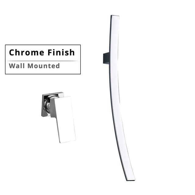 Modern Designer 27.5 inch Wall Mount Waterfall Faucet FLUXURIE.COM Wall Mounted Chrome China 