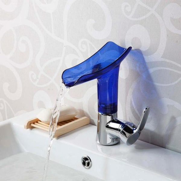 New Design Waterfall Acrylic Chrome Bathroom Faucet New Design Waterfall Acrylic Chrome Bathroom Faucet fluxurie.com Blue United States 
