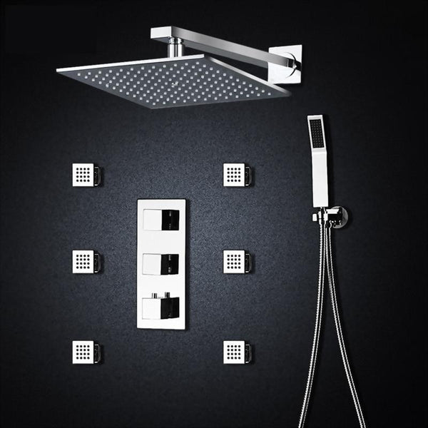 Rain Shower Set System 10 inch with 6 Body Jets and Air Injection - Altea Altea FLUXURIE.COM 