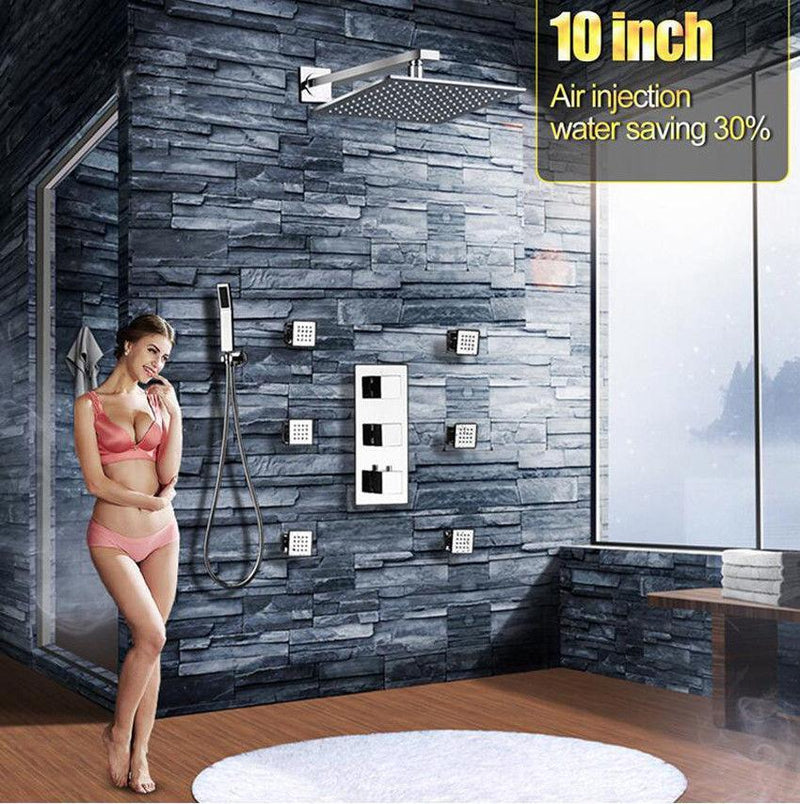 Rain Shower Set System 10 inch with 6 Body Jets and Air Injection - Altea Altea FLUXURIE.COM 