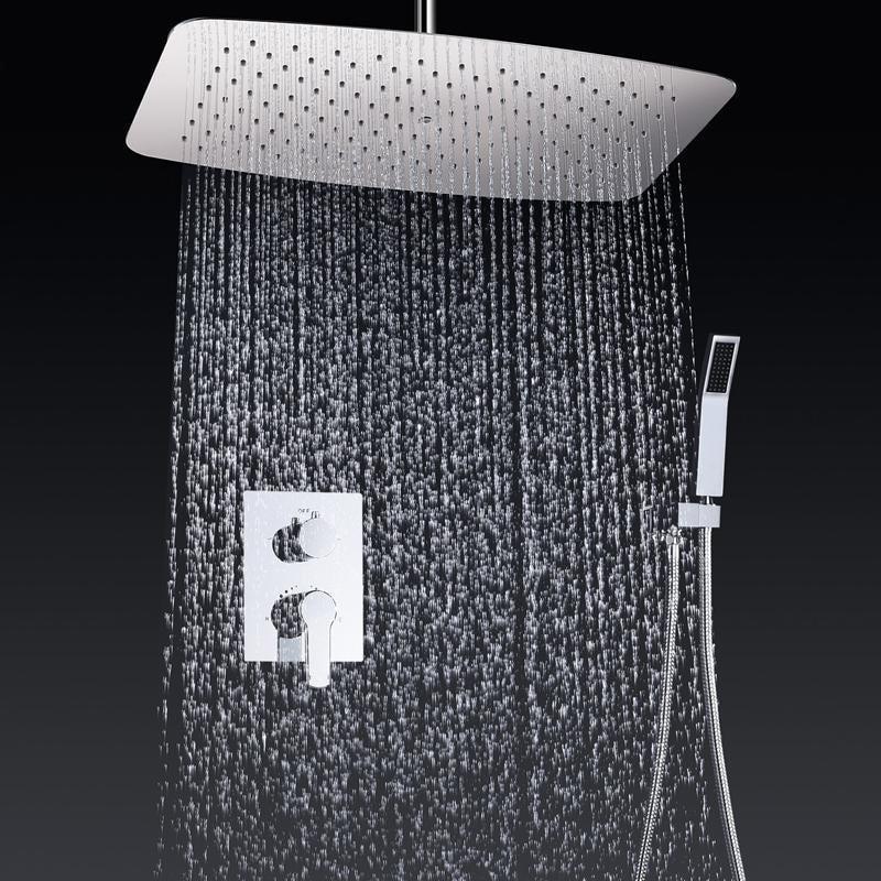 Rain Shower Set System 22" x 14" with Air Injection and Smart Mixer - VALVA Valva FLUXURIE.COM 