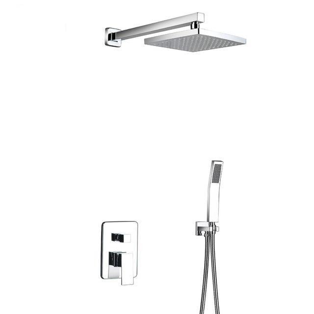 Rain Shower Set System 8" - 12" in Chrome with Thermostatic Smart Mixer - CARA Cara FLUXURIE.COM ABS 8" 