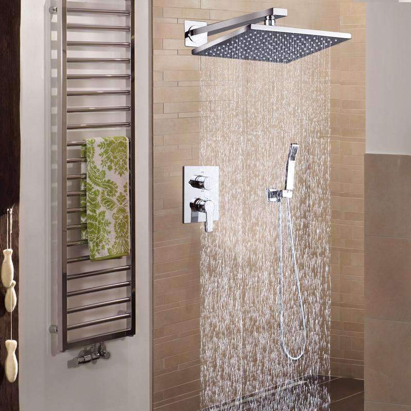 Rainfall Shower System 10 inch with Air injection Technology - Leandra 10'' Rainfall Shower System with Air injection Technology fluxurie.com 