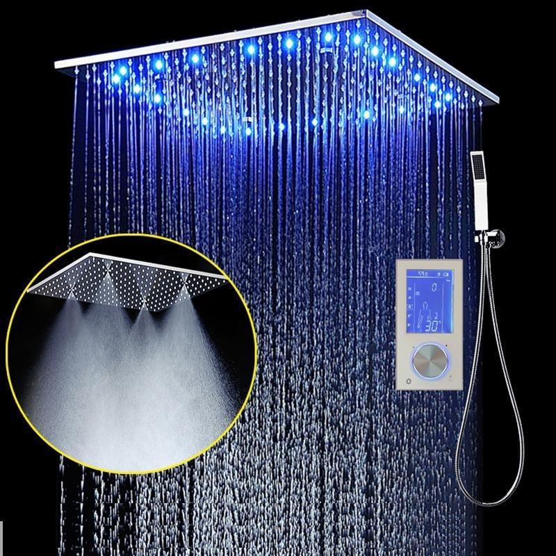 Rainfall / SPA Mist 20 Inch Shower Set System with Touch Panel and LED - Morena Rainfall / SPA Mist 20 Inch Shower Set System with Touch Panel and LED - Morena FLUXURIE.COM 