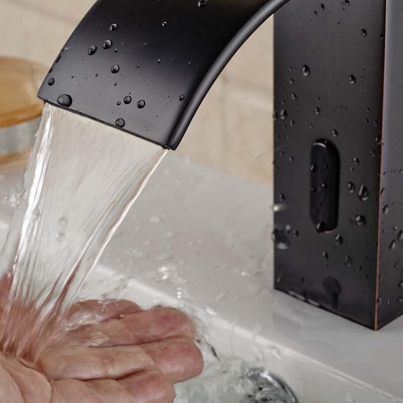Sensor Faucet with Automatic Hand Touchless Tap & Hot Cold Mixer / Polished Chrome FLUXURIE.COM 