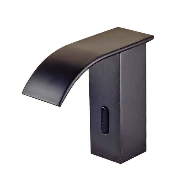 Sensor Faucet with Automatic Hand Touchless Tap & Hot Cold Mixer / Polished Chrome FLUXURIE.COM Black Bronze 