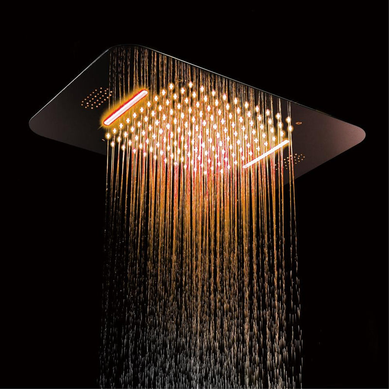 Shower with bluetooth speaker, Phone controllable LED, Rainfall- , Waterfallmode and 6 Bodysprays - APOLLONIA Apollonia FLUXURIE.COM 