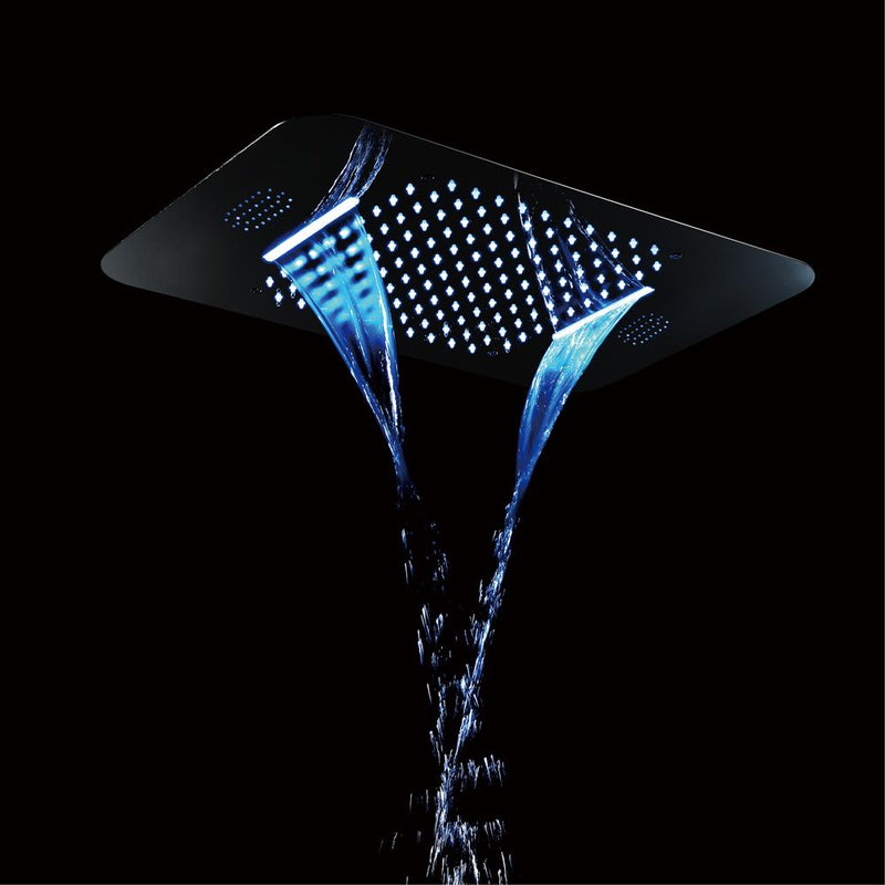 Shower with bluetooth speaker, Phone controllable LED, Rainfall- , Waterfallmode and 6 Bodysprays - APOLLONIA Apollonia FLUXURIE.COM 