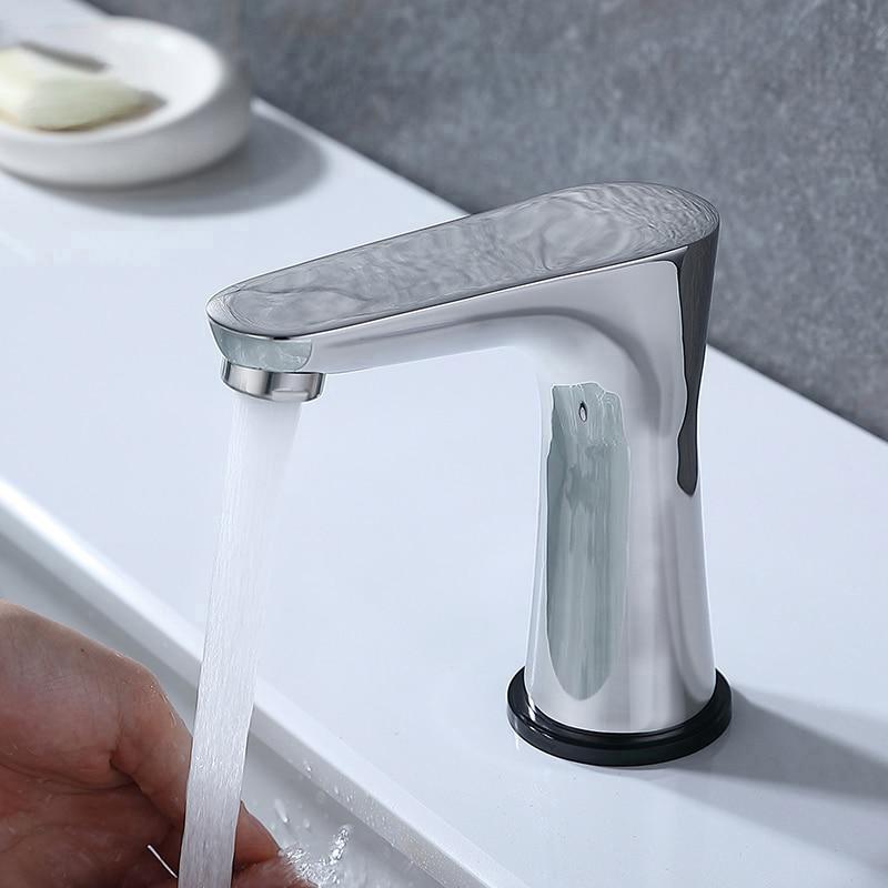 Smart Touch Switch Water Basin Faucet / New Design in Chrome, Brushed Nickel FLUXURIE.COM 