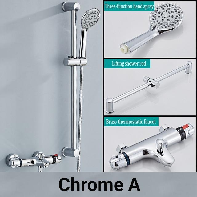 Thermostatic Wall Mount Various Colors and Variants Contemporary Tub Faucet- XENIO Xenio FLUXURIE.COM Chrome A 