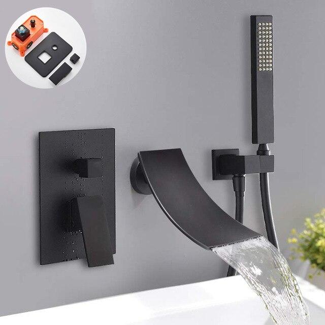 Wall Mount Various Colors Modern Tub Faucet- CHRISTOS Christos FLUXURIE.COM China Black A with box 