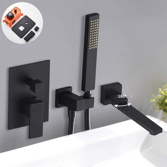 Wall Mount Various Colors Modern Tub Faucet- CHRISTOS Christos FLUXURIE.COM China Black B with box 